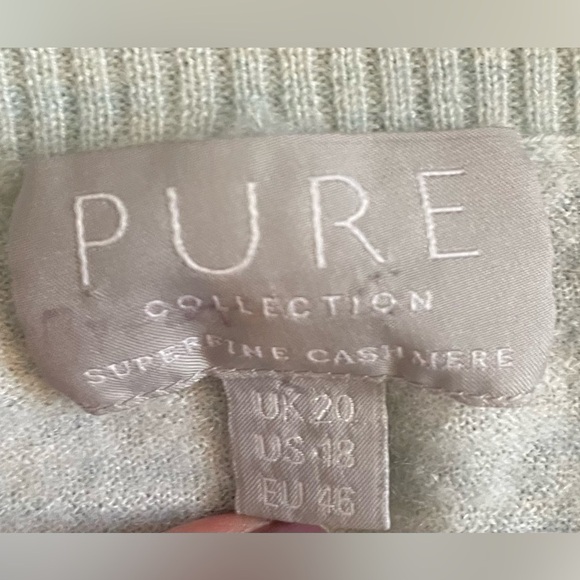 222. Pure Collection Superfine Cashmere Sweater, Size 18, small holes - Picture 6 of 6